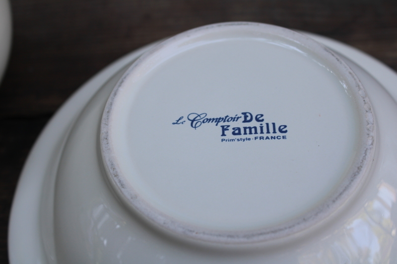 photo of French country Le Petit Dejeuner print breakfast dishes, oversize mug, bowl & plate Le Comptoir France  #7