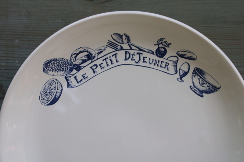photo of French country Le Petit Dejeuner print breakfast dishes, oversize mug, bowl & plate Le Comptoir France  #9