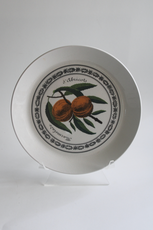 photo of French fruits d Abricots salad plate, vintage Johnson Bros English ironstone china  #1