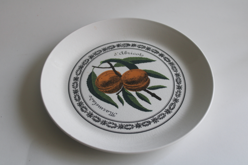 photo of French fruits d Abricots salad plate, vintage Johnson Bros English ironstone china  #2