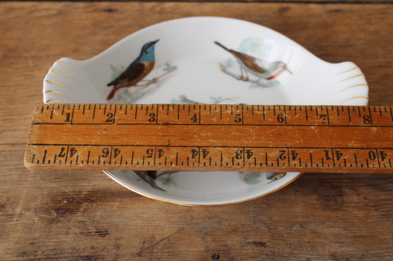 photo of French heat proof porcelain gratin, baking dish w/ song birds print, Lourioux La Faune ironstone china  #6