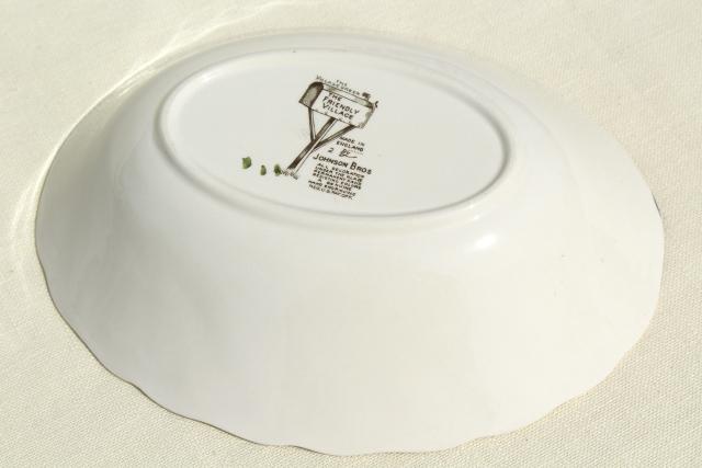 photo of Friendly Village Johnson Bros transferware china oval vegetable serving bowl #5