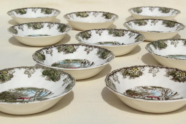 photo of Friendly Village Johnson Bros vintage china, set of 10 berry bowls #2