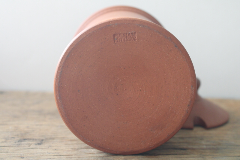 photo of Fulham pottery English redware St James's Marmalade pot, vintage jam jar #5