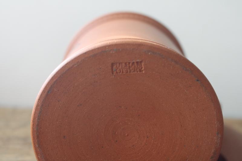 photo of Fulham pottery English redware St James's Marmalade pot, vintage jam jar #6