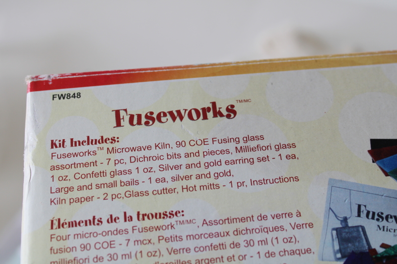 photo of Fuseworks microwave kiln for fusing glass, kit in box w/ art glass, instructions  #8