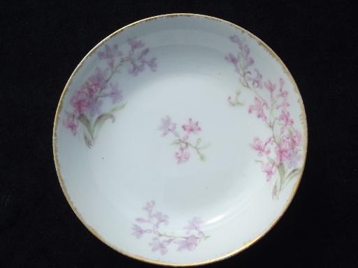 photo of GDA Charles Field Haviland Limoges vintage pink floral china fruit bowls #3