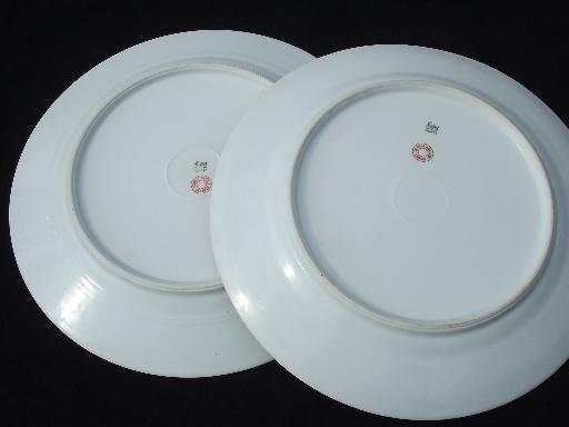 photo of GDA Charles Field Haviland Limoges vintage pink floral dinner plates #4