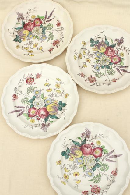 photo of Gainsborough floral Copeland Spode Great Britain vintage china dinner plates #1