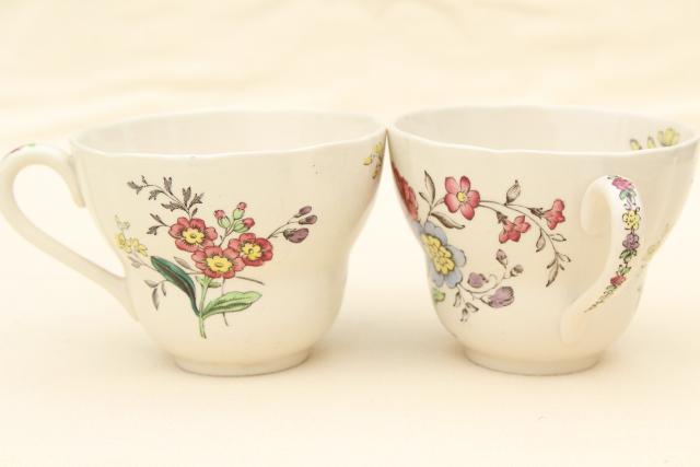 photo of Gainsborough floral Copeland Spode vintage china cups & saucers set of 4 #4