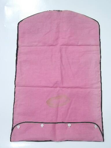 photo of Gatsby vintage  embroidered cotton laundry bag, folding garment bag for travel #2