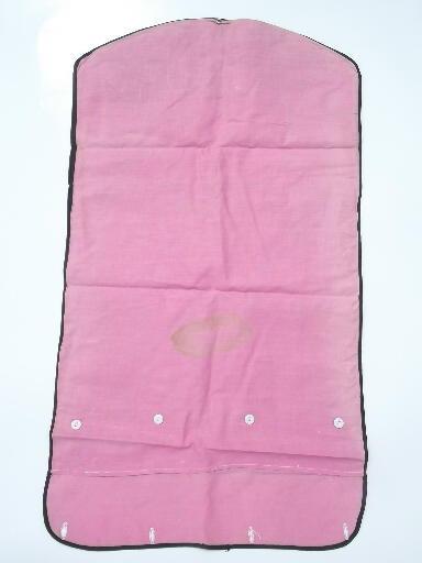 photo of Gatsby vintage  embroidered cotton laundry bag, folding garment bag for travel #6