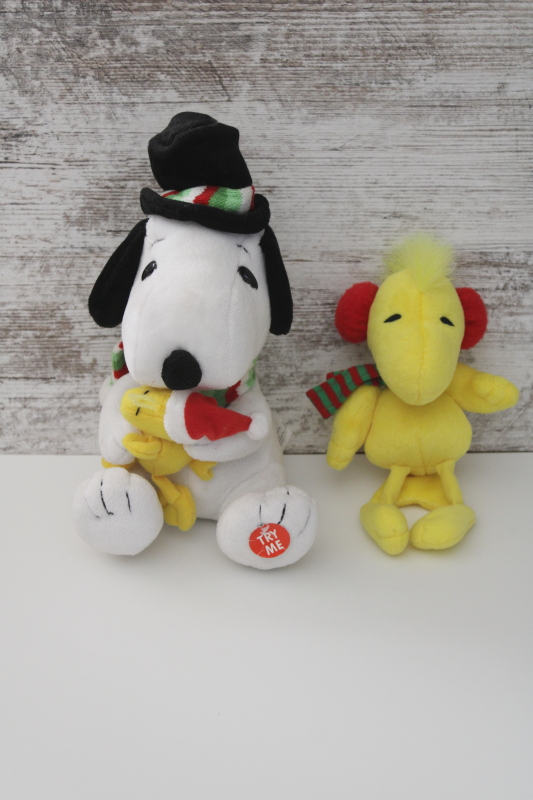 photo of Gemmy Christmas Snoopy animated dancing plush plays Linus & Lucy, toy Woodstock #1