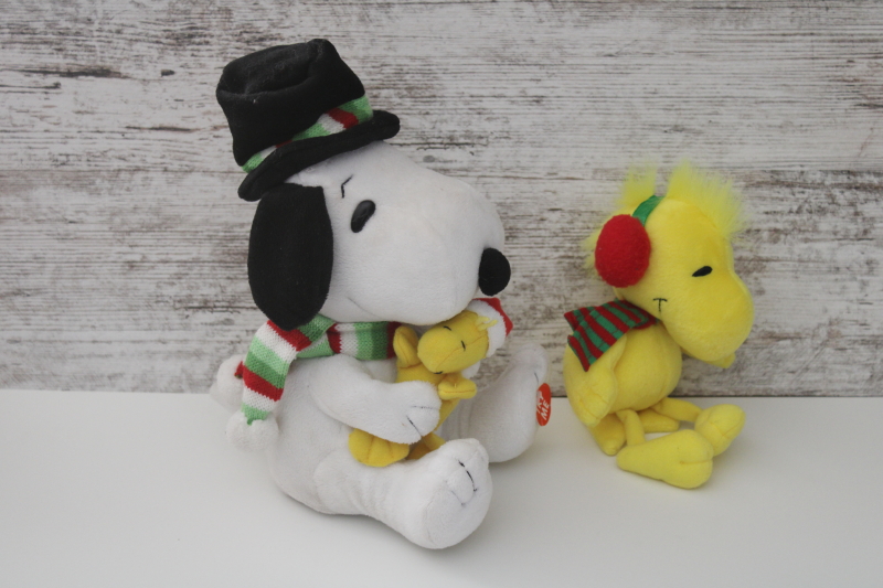 photo of Gemmy Christmas Snoopy animated dancing plush plays Linus & Lucy, toy Woodstock #2