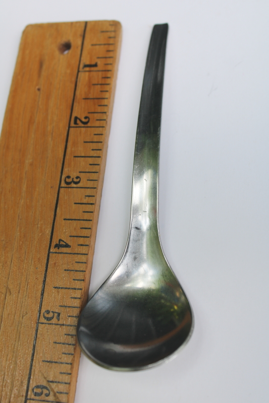 photo of Georg Jensen Denmark stainless spoon or ladle, Danish modern vintage flatware  #2