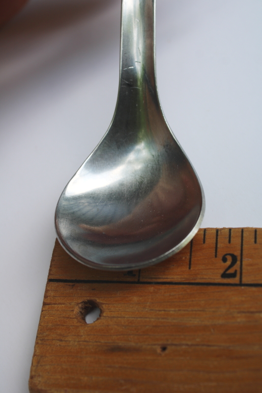 photo of Georg Jensen Denmark stainless spoon or ladle, Danish modern vintage flatware  #3