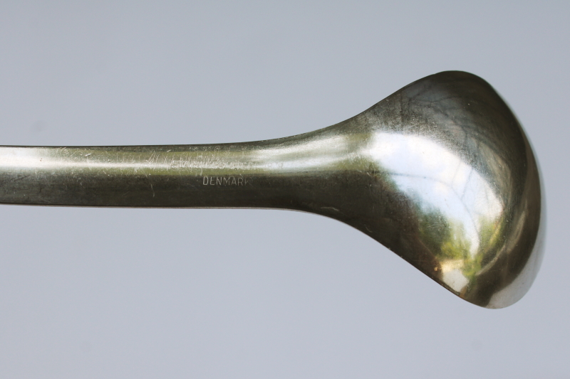 photo of Georg Jensen Denmark stainless spoon or ladle, Danish modern vintage flatware  #4