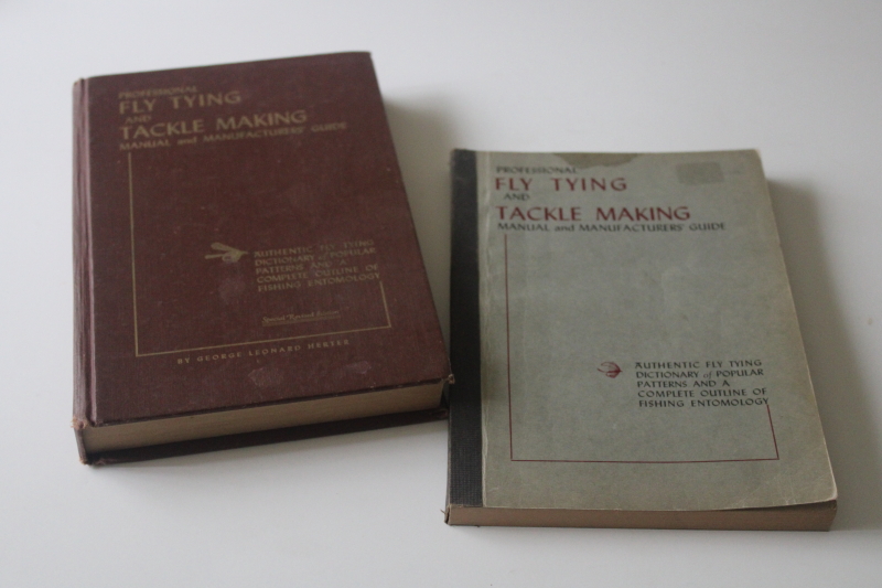 photo of George Herter Professional Fly Tying and Tackle Making illustrated manuals 1941, 1950 editions  #1