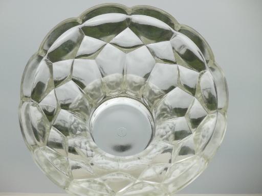 photo of Georgian Dominion pattern glass vase / punch bowl stand, vintage LE Smith #3