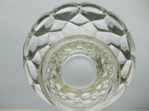 photo of Georgian Dominion pattern glass vase / punch bowl stand, vintage LE Smith #4