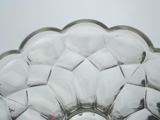 photo of Georgian Dominion pattern glass vase / punch bowl stand, vintage LE Smith #8