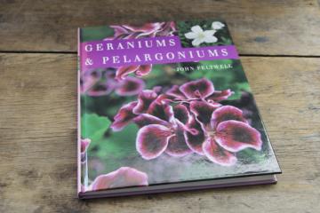 catalog photo of Geraniums & Pelargoniums flower types, varieties w/ color photos, gardening book 