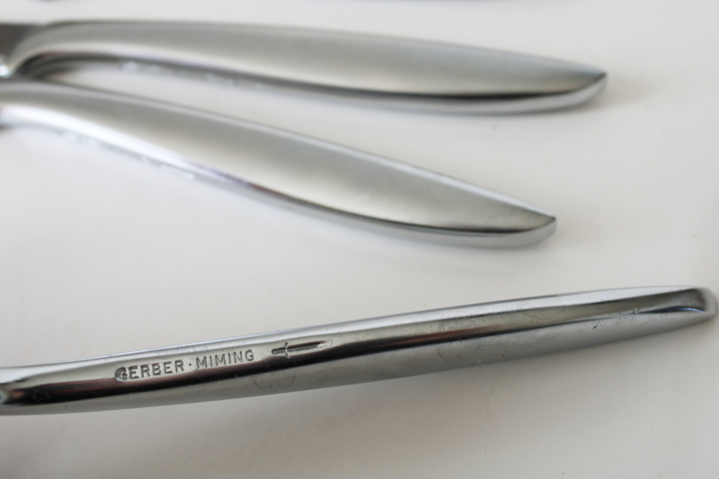 photo of Gerber Miming steak knives vintage table knife set MCM minimalist design #2