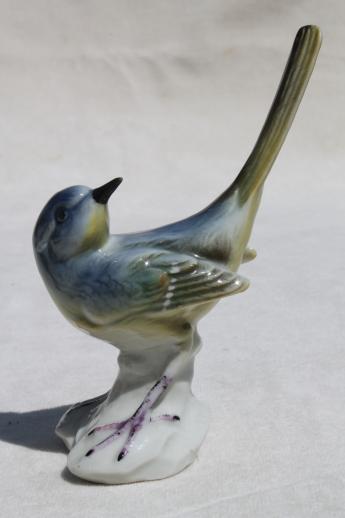 photo of German china blue bird figurine, GDR porcelain bluebird, 70s vintage? #2