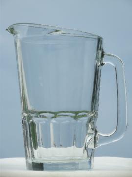 catalog photo of Gibraltar Libbey glass pitcher, vintage restaurant ware glass pitcher