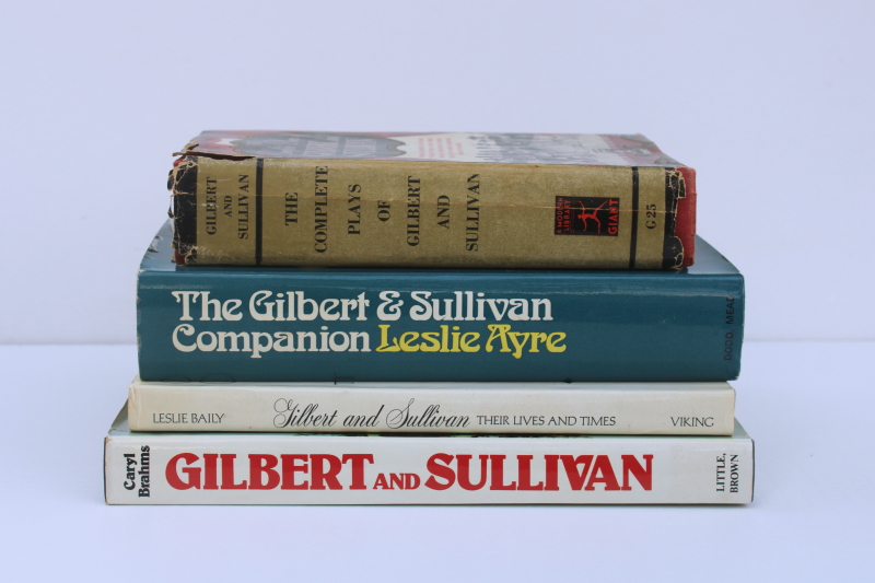 photo of Gilbert and Sullivan books, complete plays, life and times, illustrated companion  #1