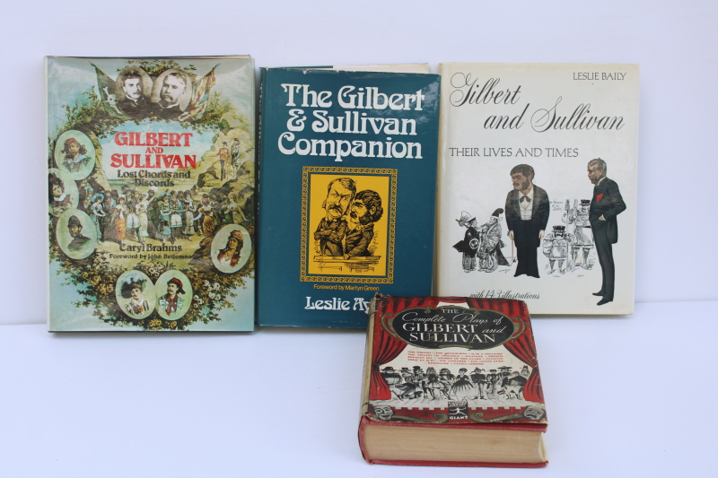 photo of Gilbert and Sullivan books, complete plays, life and times, illustrated companion  #6