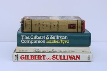 catalog photo of Gilbert and Sullivan books, complete plays, life and times, illustrated companion 