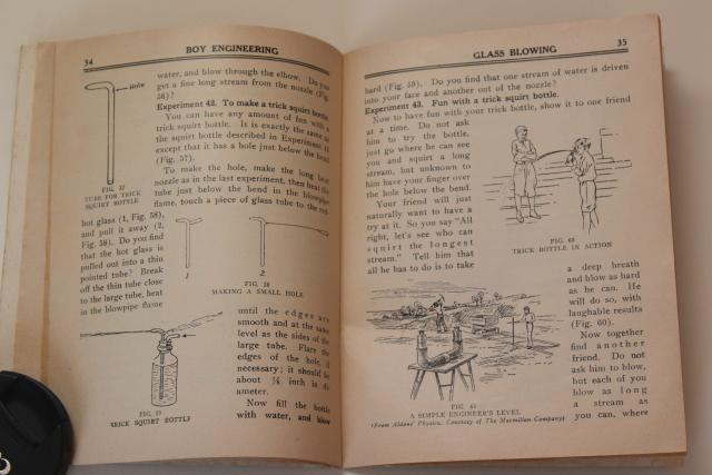 photo of Glass Blowing instruction book, antique Gilbert science kit booklet w/ steampunk vintage graphics #4