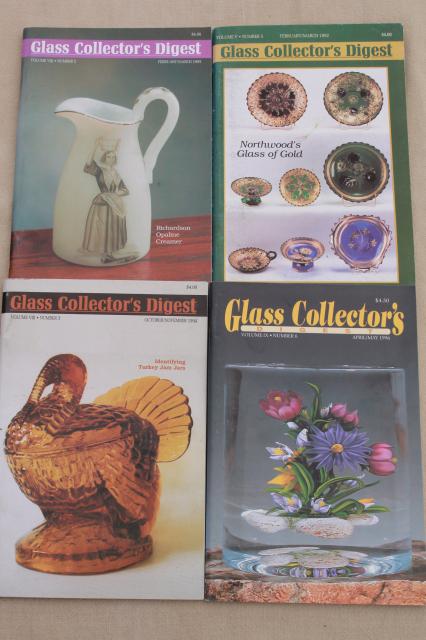 photo of Glass Collector's Digest magazine back issues lot, glassware identification & history #5