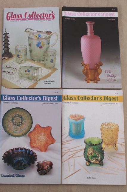 photo of Glass Collector's Digest magazine back issues lot, glassware identification & history #6