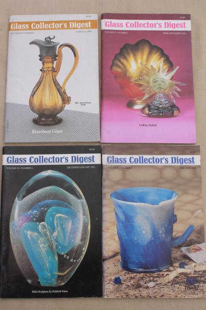 photo of Glass Collector's Digest magazine back issues lot, glassware identification & history #7