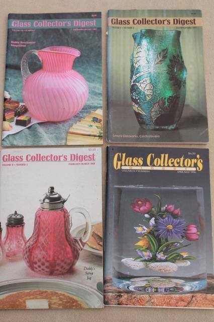 photo of Glass Collector's Digest magazine back issues lot, glassware identification & history #8