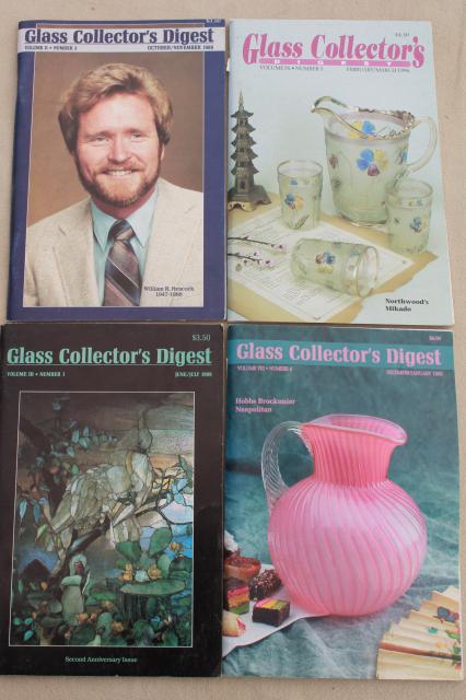 photo of Glass Collector's Digest magazine back issues lot, glassware identification & history #9