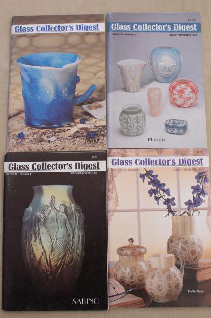 photo of Glass Collector's Digest magazine back issues lot, glassware identification & history #10