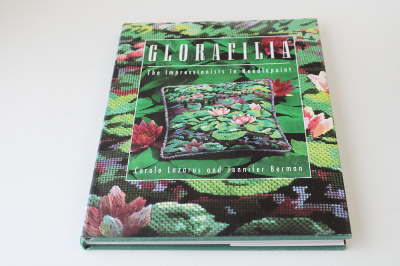 photo of Glorafilia Impressionist art in needlepoint, book of charted patterns designs  #1