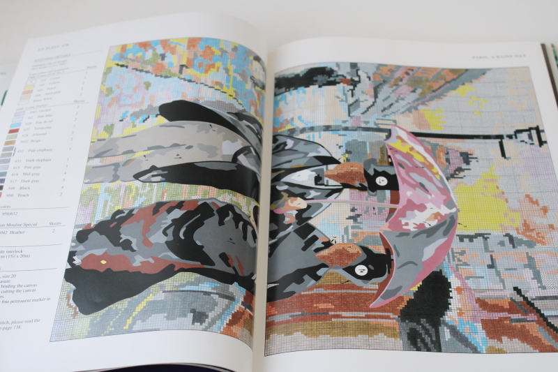 photo of Glorafilia Impressionist art in needlepoint, book of charted patterns designs  #4