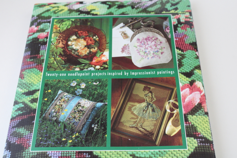 photo of Glorafilia Impressionist art in needlepoint, book of charted patterns designs  #5