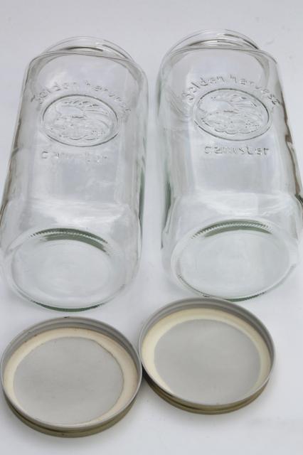 photo of Golden Harvest glass mason jar canisters, half-gallon canister jars w/ lids #6