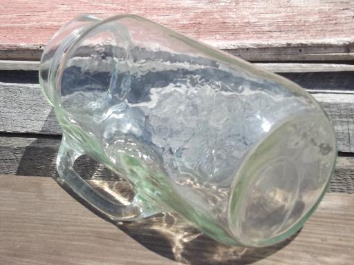 photo of Golden Harvest vintage mason jar glass pitcher for lemonade, iced tea #4