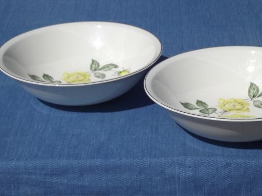 photo of Golden Scepter yellow rose floral Paden City china dinnerware for 12 #7