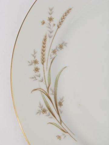 photo of Golden harvest wheat Fine China - Japan, set 6 vintage dinner plates #3