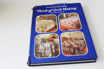 catalog photo of Good Housekeeping book of quilt making, full size quilting patterns vintage 1976