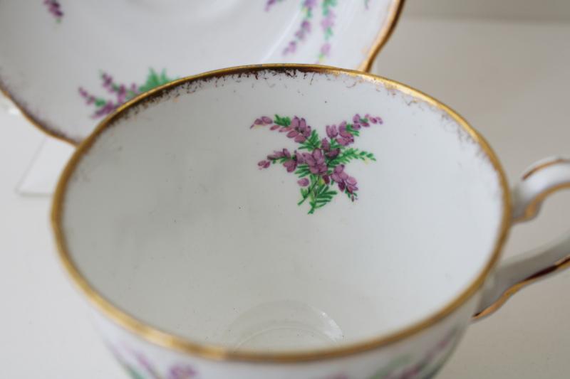 photo of Gordon Scots clan tartan series tea cup & saucer, vintage Royal Stafford England china #3