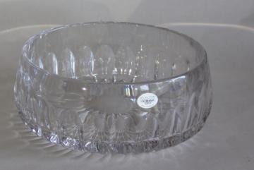 catalog photo of Gorham Althea cut crystal, large bowl, 1980s vintage West Germany lead crystal