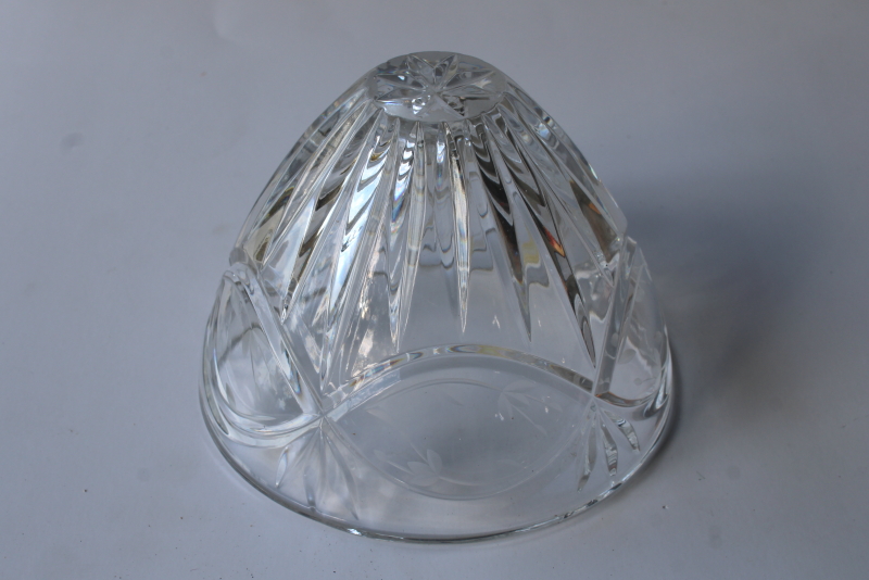photo of Gorham label fine crystal bowl or candy dish Victoria's Garden pattern, made in Poland #5